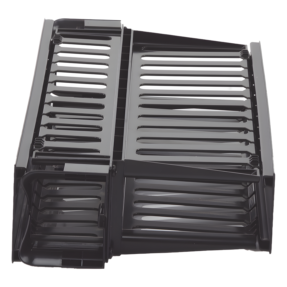 Organizador de Cables Horizontal PatchLink, Doble (Frontal y Posterior), Con Tapa Extendida, Para Rack de 19in, 2UR