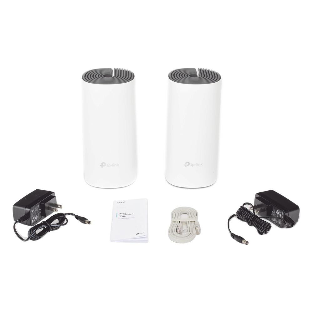 Kit de Router inalámbrico mesh Deco E4 para Hogar / Doble banda AC 1200 / 2 puertos 10/100 Mbps / Compatible con amazon alexa.
