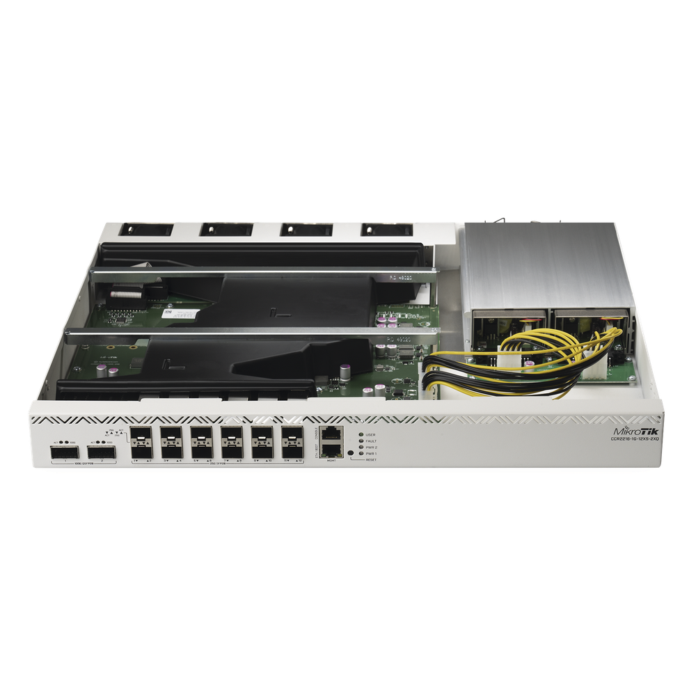 CCR2216-1G-12XS-2XQ, CPU 16 core, 12 SFP28 25 Gbps, 2 QSFP28 100 Gbps