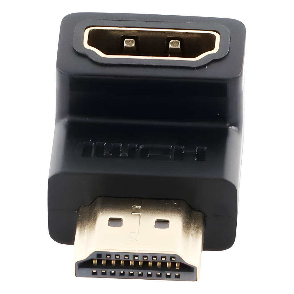 Adaptador HDMI de 90 Grados Macho a Hembra / Hacia Abajo / HDMI 2.0 4K@60Hz / Proporciona Flexibilidad Sin Doblar los Cables HDMI
