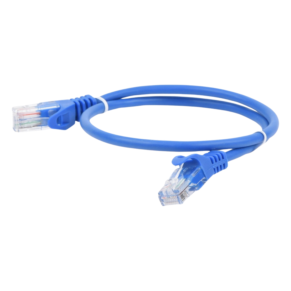 Cable de Parcheo UTP Cat5e - 0.5 Metros (1.64 Pies) - Azul