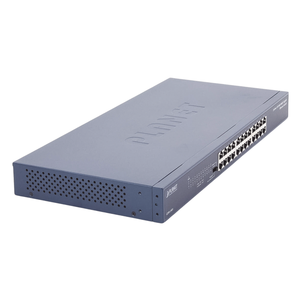 Switch No Administrable Gigabit de 24 Puertos 10/100/1000 Mbps, Con Modo Extendido Para Envió de Datos de Hasta 200 m