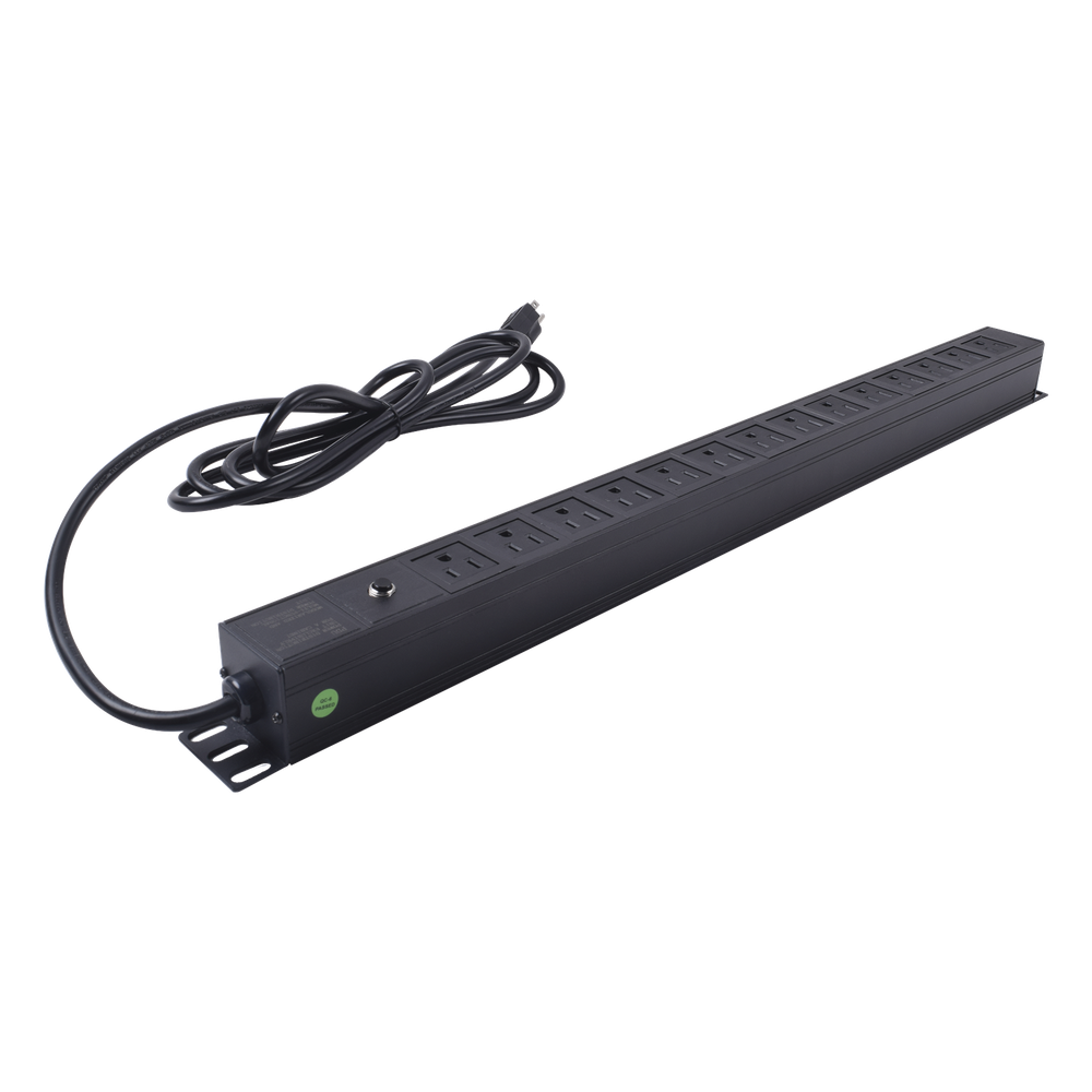 Unidad de Distribución de Energía (PDU) / 14 Tomas / 125 V / Montaje Vertical / Cable 1.90 m (6.2 ft) / Gabinete 650 mm (25.6 in) de Ancho