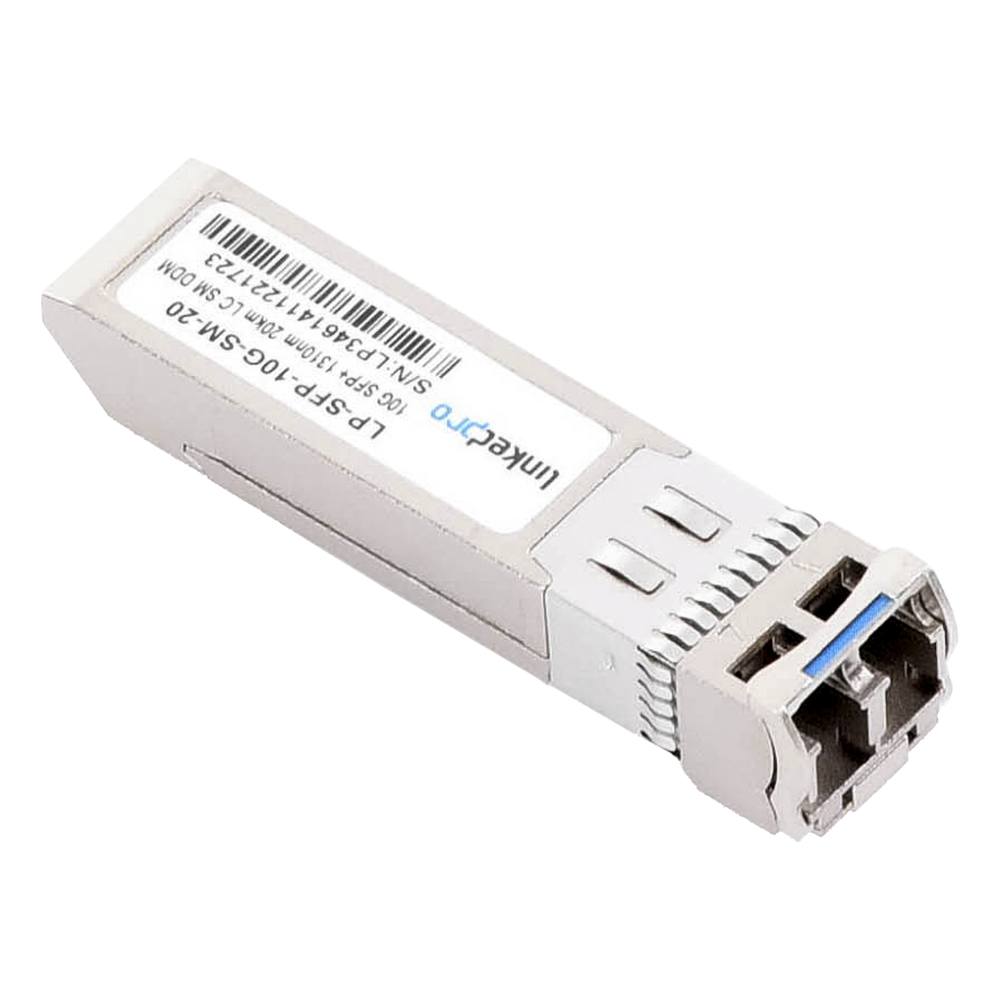 Transceptor Óptico SFP+ (Mini-Gbic) / Monomodo 1310 nm / 10 Gbps / 10GBASE-LR / Conectores LC/UPC Dúplex / DDM / Hasta 20 km