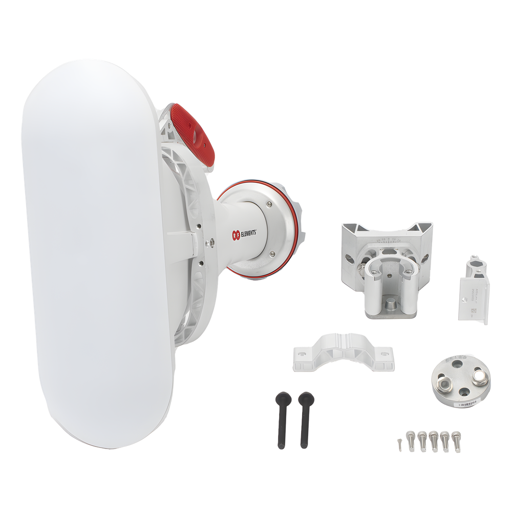 Antena asimétrica de 90° (90°H 25°V) 16 dBi tipo cuerno 5180-6000 MHz altamente eficiente, sin cables, sin perdidas, sin lóbulos listas para TwistPort, Montaje mejorado