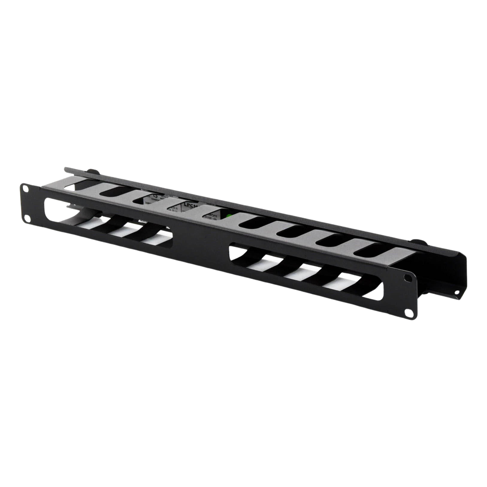 Organizador de Cables Horizontal de 1U para Rack de 19" con Cubierta Metálica