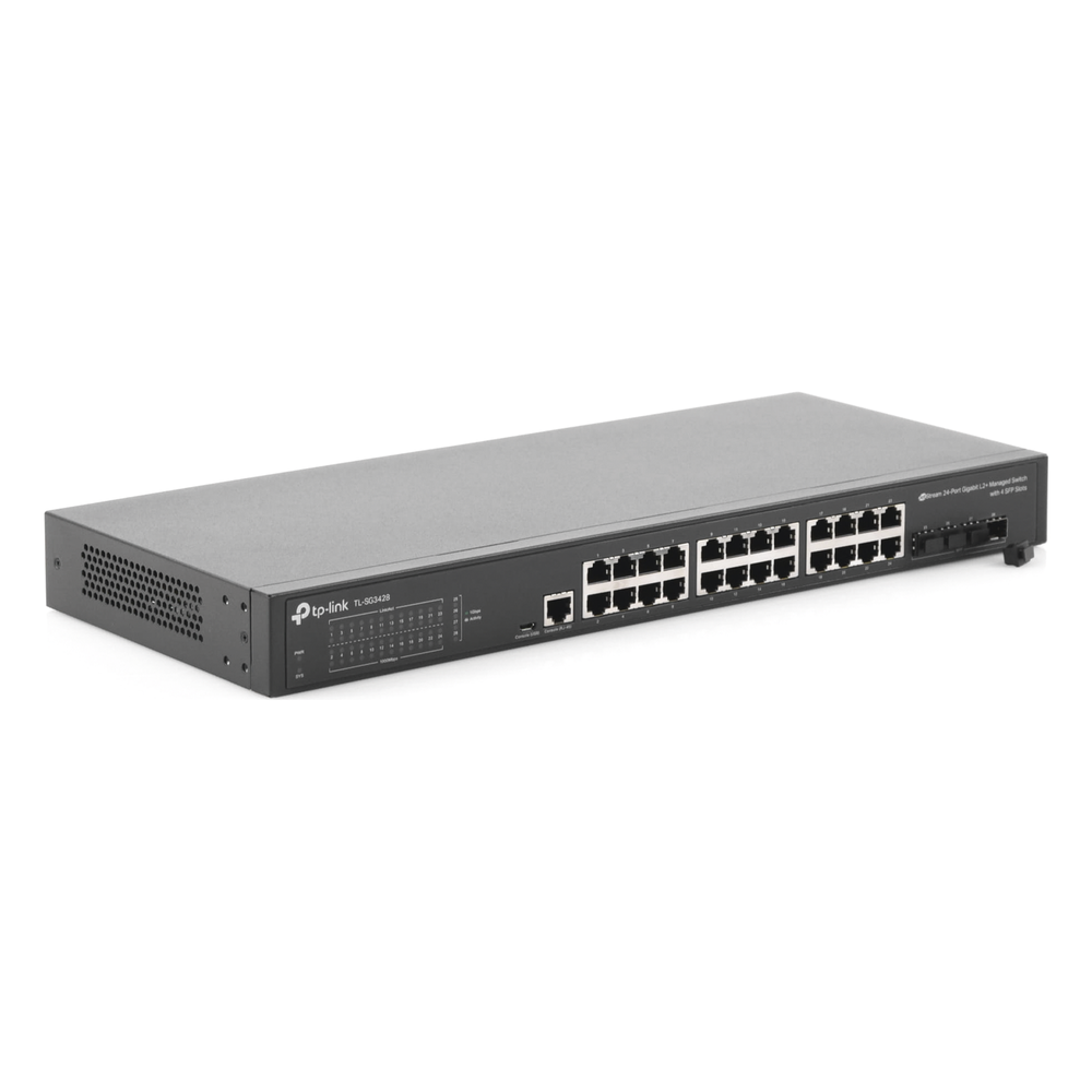 Switch Omada SDN Administrable / 24 puertos Gigabit y 4 puertos SFP+ / Funciones sFlow, QinQ y QoS / Administración centralizada OMADA