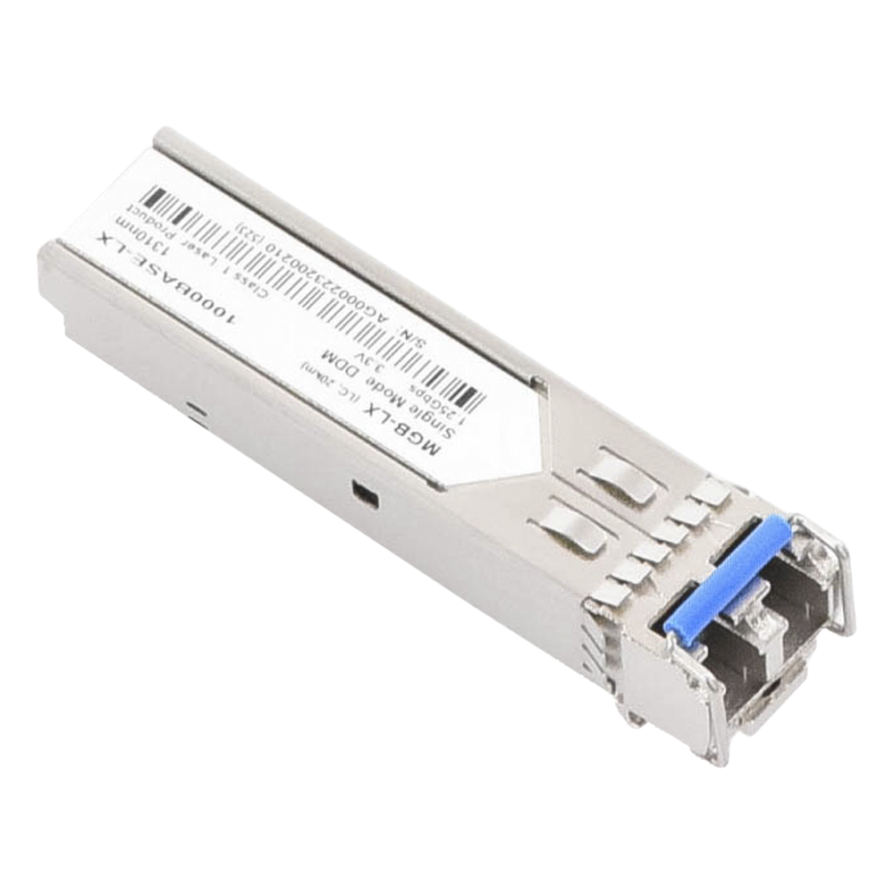 Paquete de 10 Piezas del Modelo (MGB-LX v2) del Transceptor mini-GBIC SFP 1G LC Duplex Para Fibra Monomodo de 20 Km