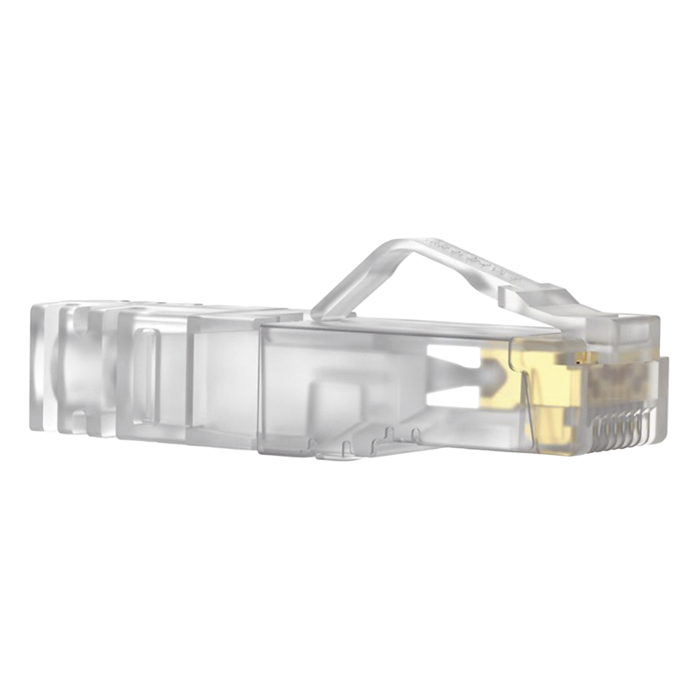 Plug RJ45 Cat6A, Para Cable UTP de Calibre 23-24 AWG, Chapado en Oro de 50 Micras, Paquete de 100 Piezas