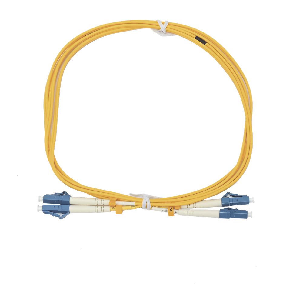 Jumper de Fibra Óptica Duplex, Monomodo, con Conectores LC/UPC-LC/UPC, 2 Metros (6.56 Pies)