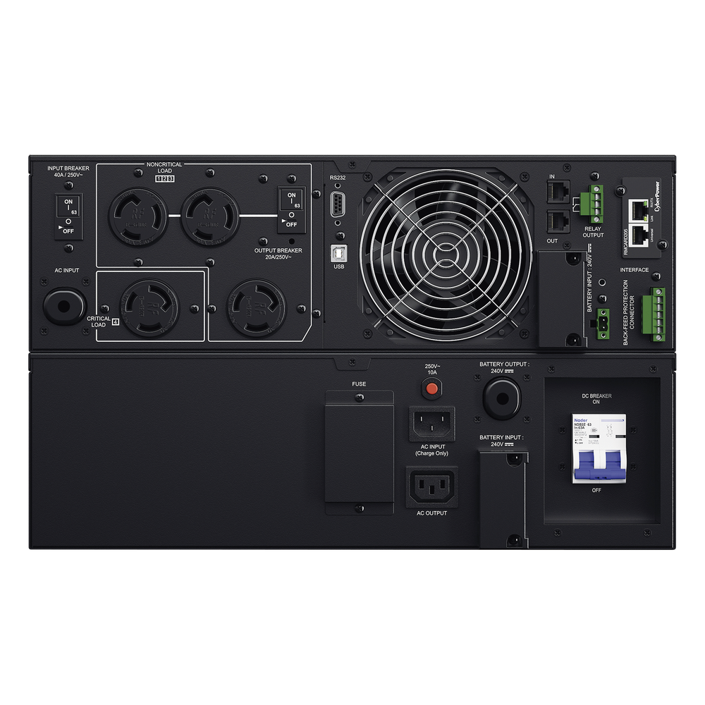 UPS de 6000 VA/5400 W, Online Doble Conversión, 200 - 240 Vac de Entrada NEMA L6-30P, Onda Senoidal Pura, Torre o Rack de 6 UR, Con 2 Tomas NEMA L6-20R y 2 NEMA L6-30R