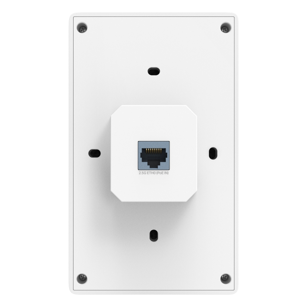 Punto de Acceso Omada / Wi-Fi 7 BE3600 MU-MIMO 2x2 / 1 Puerto Entrada 2.5 Gbps PoE ++ / 1 Puerto 2.5 Gbps PoE pass-through / 2 Puertos 1 Gbps / Mesh Omada / Operaciones Multiencale (MLO) / Configuración por Controlador o Stand-Alone / Para Montaje