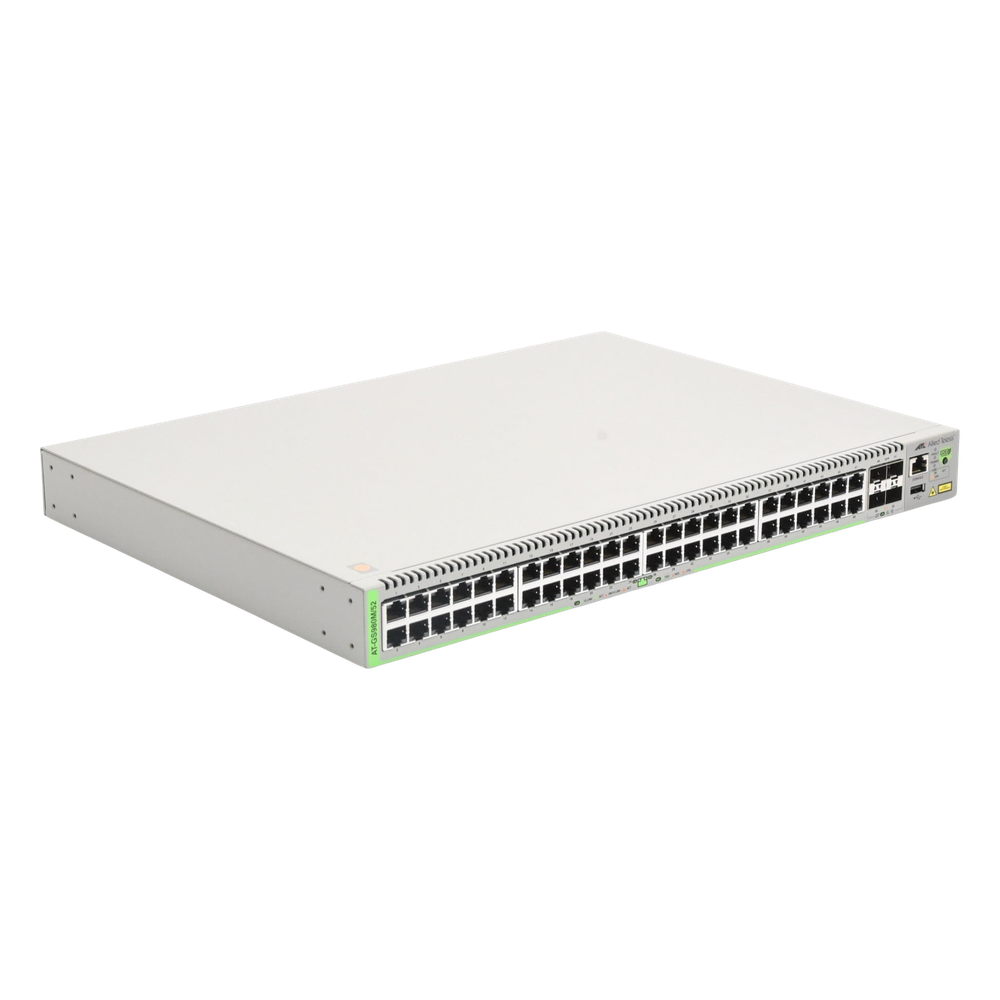 Switch Administrable CentreCOM GS980M, Capa 3 de 48 puertos 10/100/1000Mbps + 4 SFP Gigabit