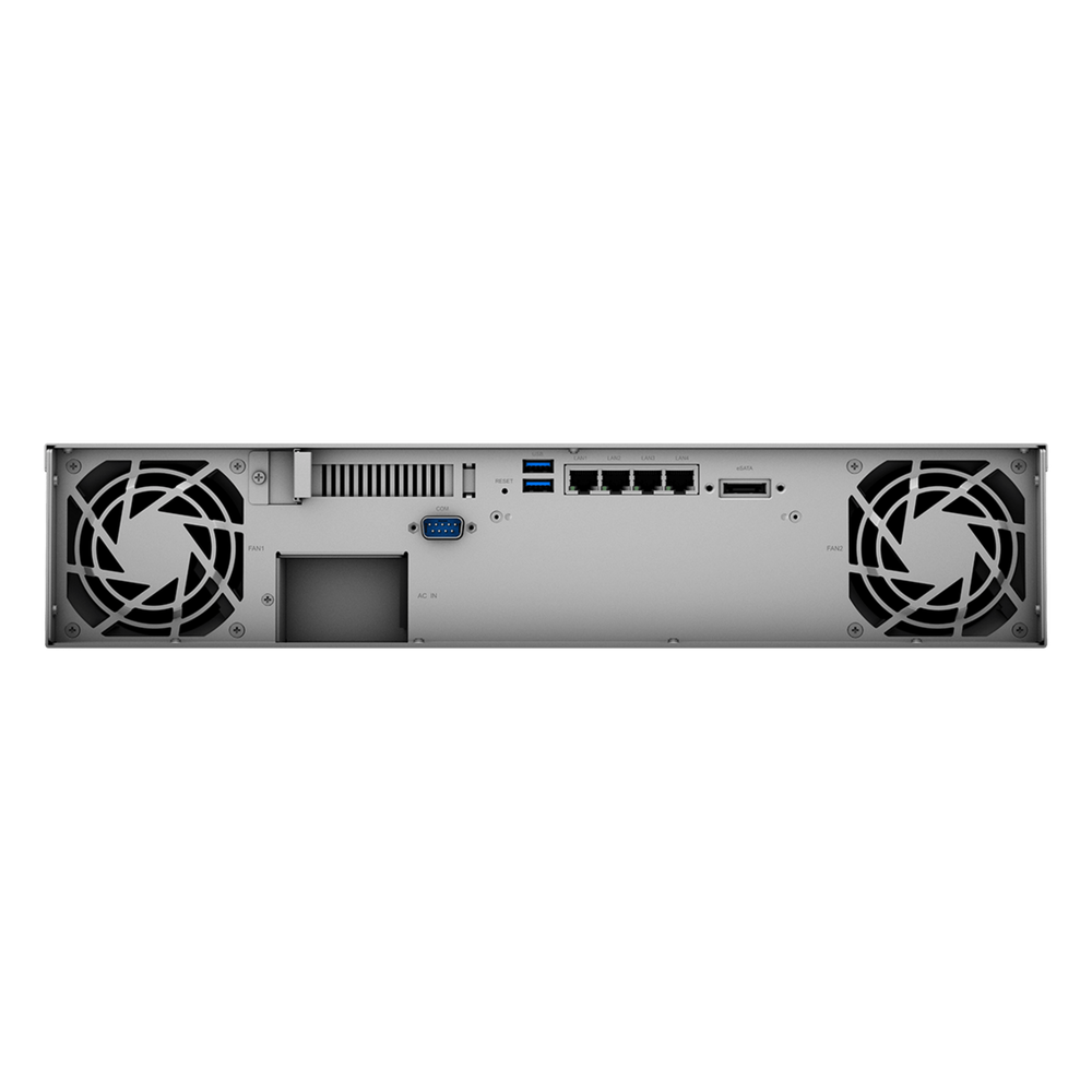 Servidor de Almacenamiento en Red RackStation RS1221+ | 8 Bahías | Expansión a 12 Bahías | CPU AMD Ryzen V1500B | 4 GB DDR4 ECC | RAID Soportado | 10/25GbE | Synology High Availability | Protección de Datos Integral.