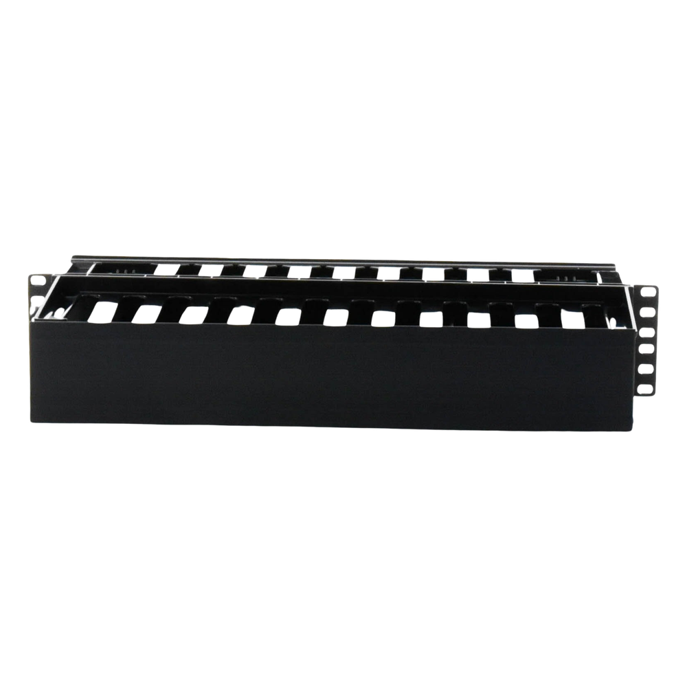 Organizador de Cables Horizontal PatchLink, Doble (Frontal y Posterior), Para Rack de 19in, 2UR