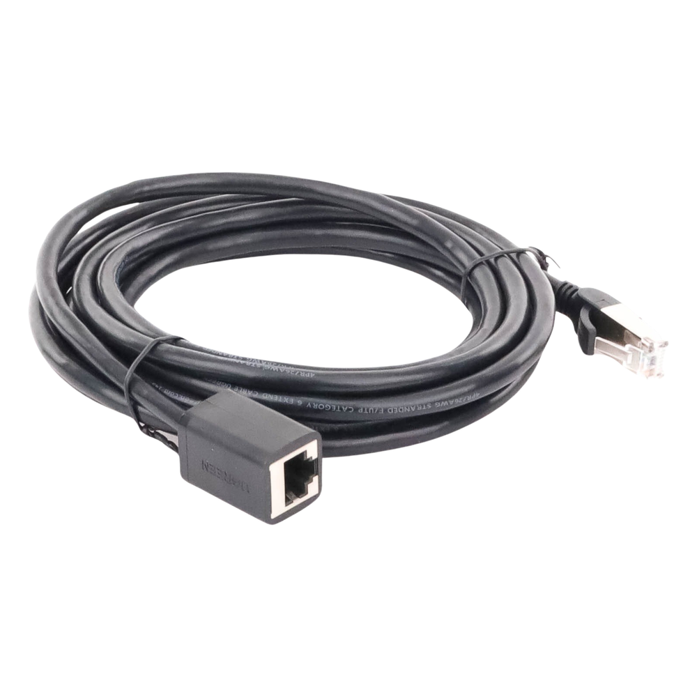 Cable de Extensión Cat6 RJ45 F/UTP / Macho a Hembra / 3 Metros (9.84 Pies) / Método de Conexión 568B / Velocidad de Transmisión 1000Mbps / Ancho de Banda del Canal 250MHz / Caja de Cobre / Negro
