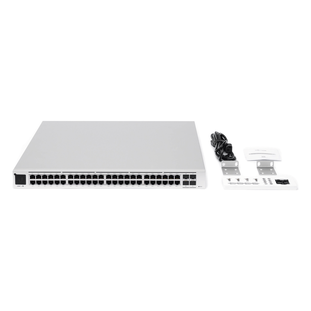 UniFi Switch USW-Pro-48-POE Gen2, Capa 3 de 48 puertos PoE 802.3at/bt + 4 puertos 1/10G SFP+, 600W, pantalla informativa