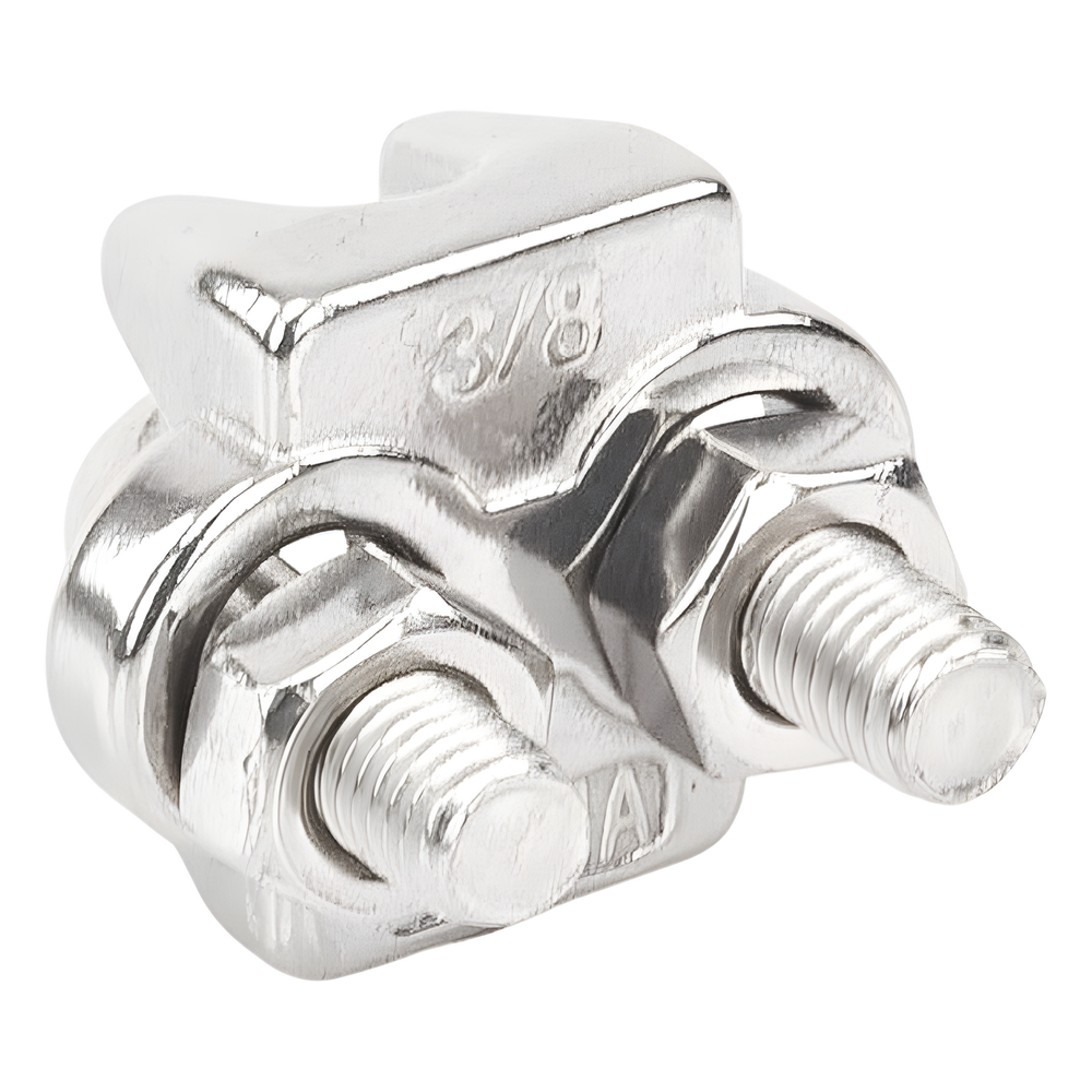 Nudo/ Perro/ Abrazadera Acero Forjado para Cable de 3/8", Acero Inoxidable.