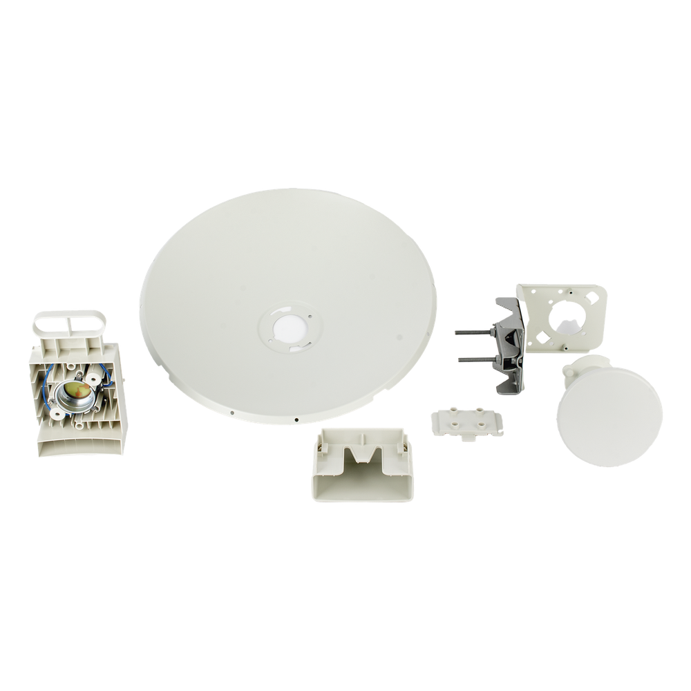 Antena direccional tipo plato de 25 dBi / Rango de frecuencia de 5.150 a 7.125 GHz / MIMO 2X2 / Para climas Hostiles IP67
