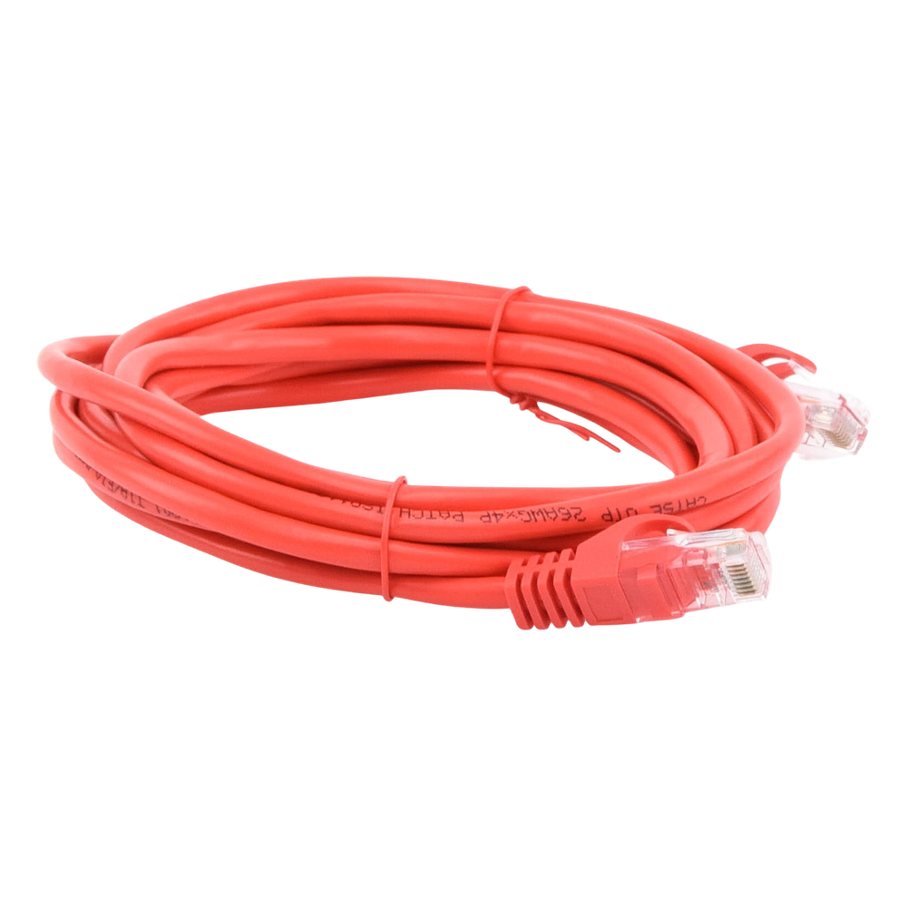 Cable de Parcheo UTP Cat5e - 3.0 Metros (9.84 Pies) - Rojo