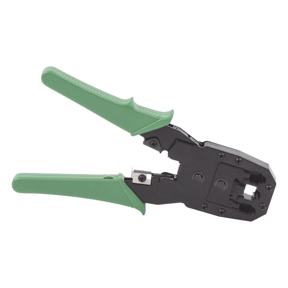 Pinzas para plegar (Ponchadoras) cables RJ11, RJ12, RJ45 telefónicos y cables de red Cat5e, Cat6, Cat6a y con Cavidades para 4, 6 y 8 conductores.