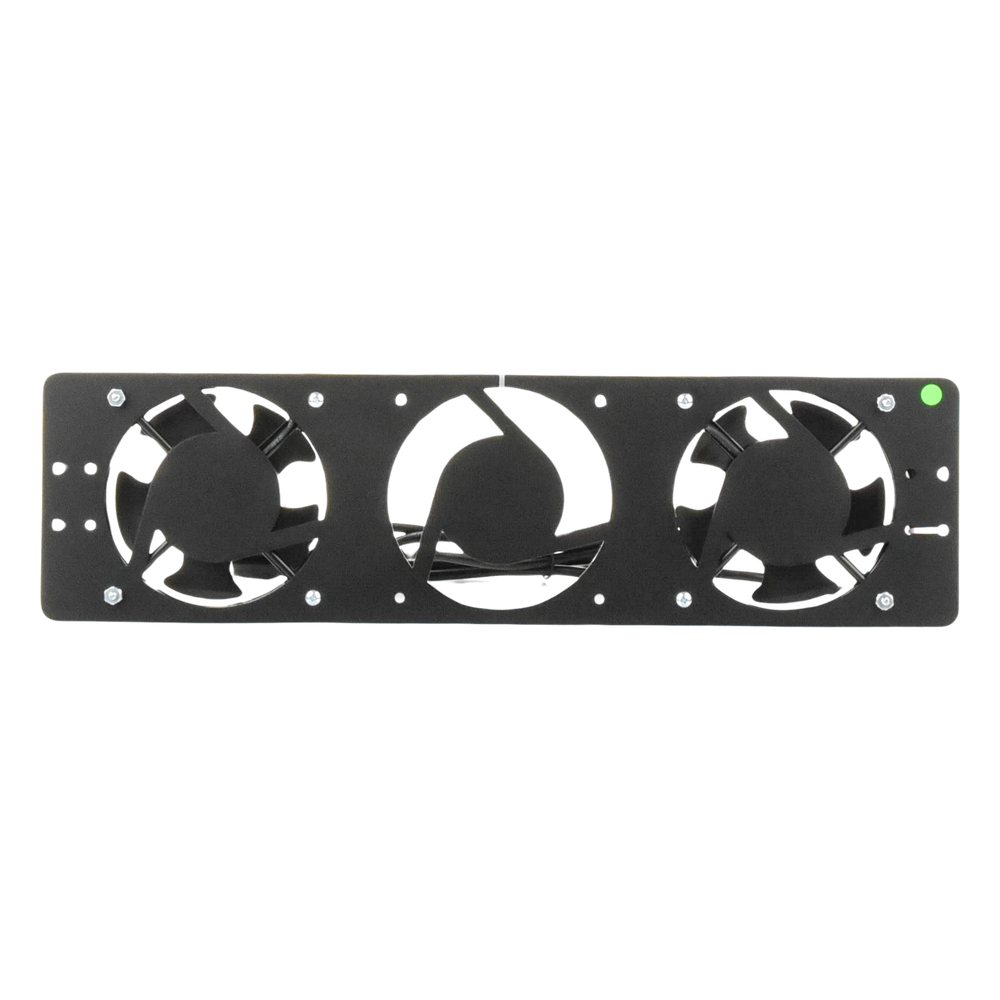 Kit de 2 Ventiladores 110 Vca (12 x 12 cm) con Clavija para Gabinete de Piso