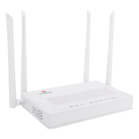 ONU Dual G/EPON con Wi-Fi AC de doble banda, 1 puerto SC/UPC + 2 puertos LAN Gigabit + 1 puerto FXS