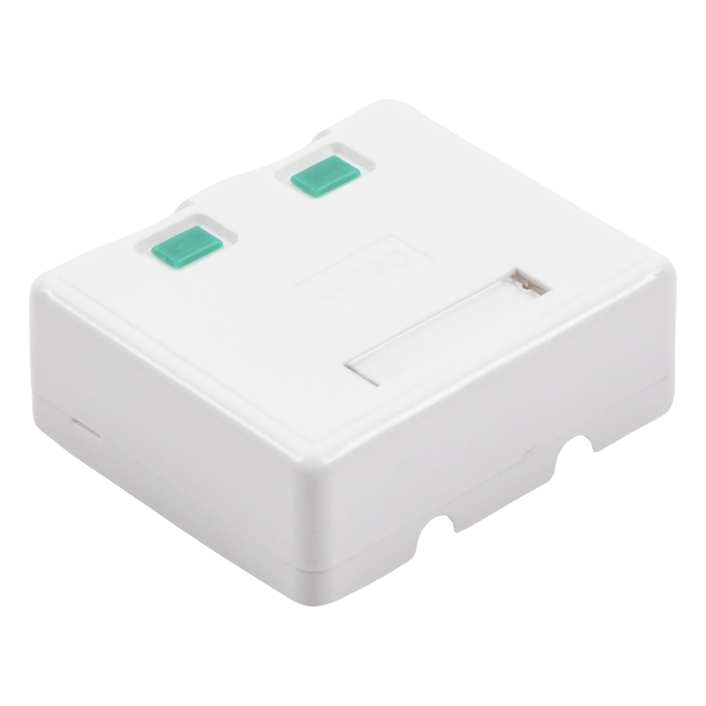 Caja de Pared con 2 Puertos Keystone, No Incluye Jacks