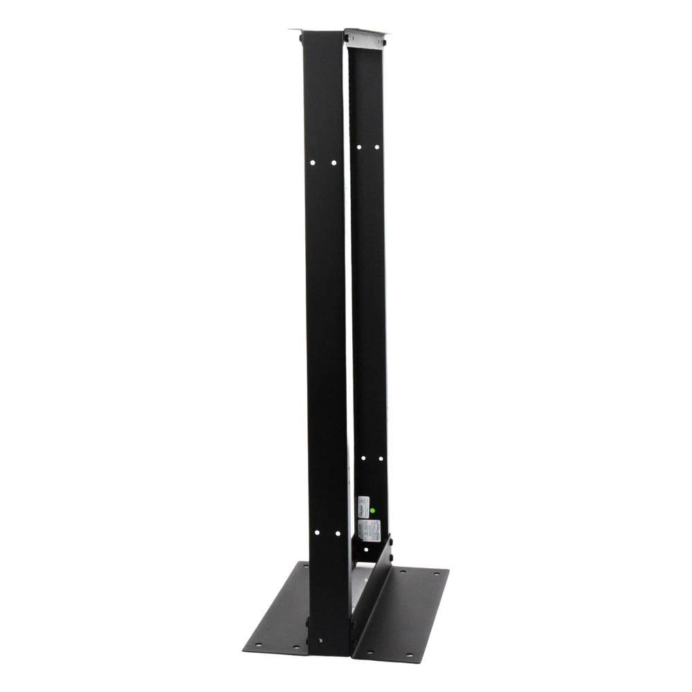 Rack de 2 Postes, Estándar 19", 24 Unidades, Fabricado en Acero, Base "L" para Anclar a Piso.