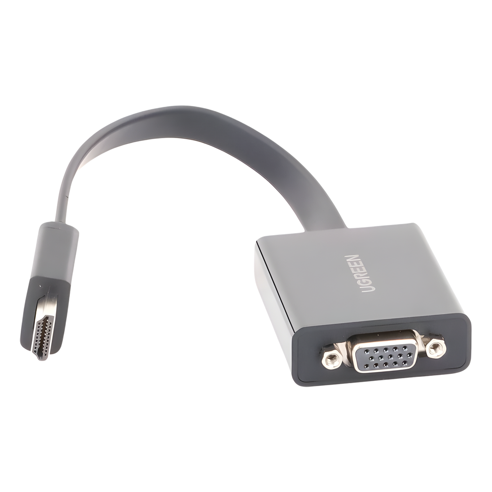 Adaptador HDMI a VGA / Resolución 1080P / Audio 3.5mm / Con Puerto Micro USB para Alimentación / Plug & Play / No Requiere Controlador / ABS / Flexible y Duradero
