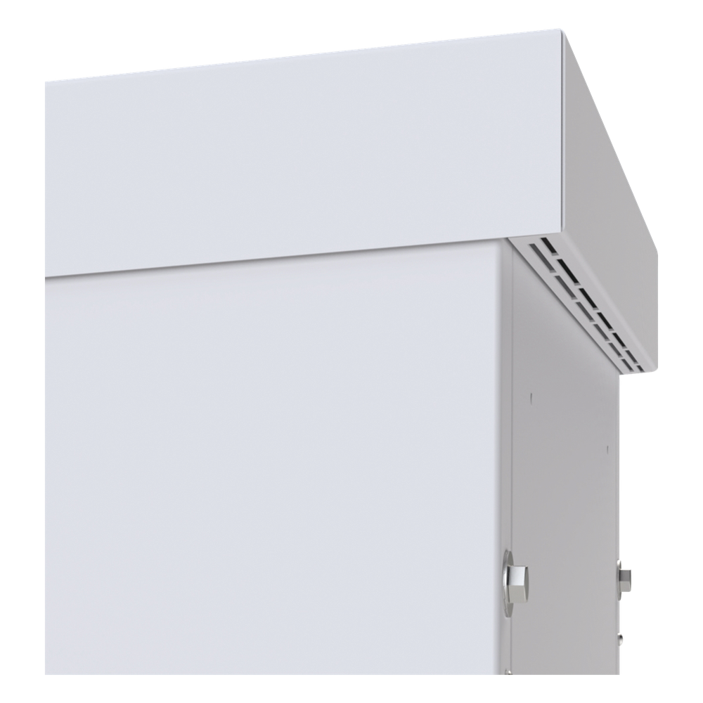 Gabinete PROFUNDO hasta 705 mm de profundidad, de Exterior de 9UR con Ventiladores y Termostato, Se envía el Gabinete Armado, (Montaje a poste o torre se vende por separado).