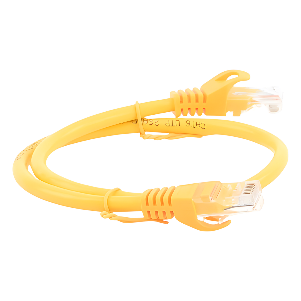 Cable de Parcheo UTP Cat6 - 0.5 Metros (1.64 Pies) - Amarillo