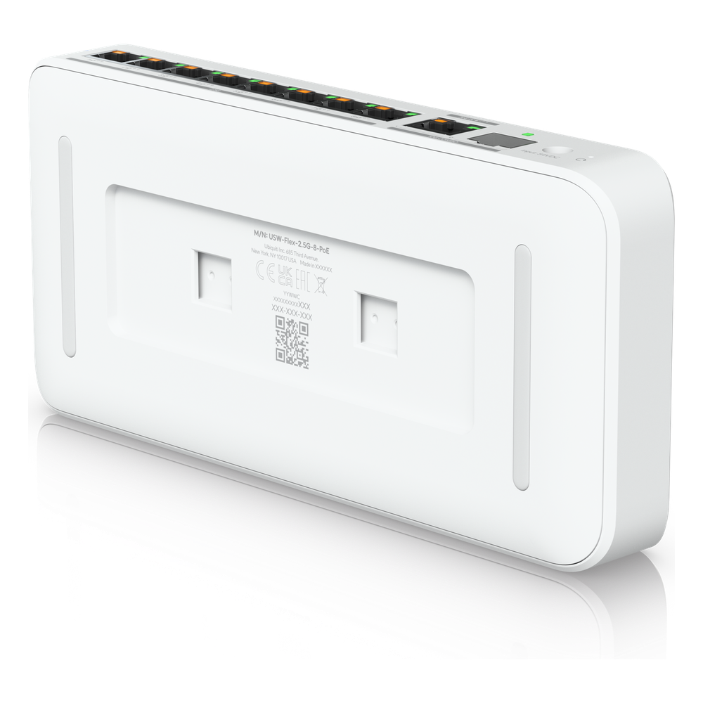USW Flex 2.5G PoE Switch de 8 Puertos 2.5GbE PoE++, con un Puerto de Enlace Ascendente Combinado RJ45/SFP+ de 10 GbE (No incluye Adaptador ca/cc)