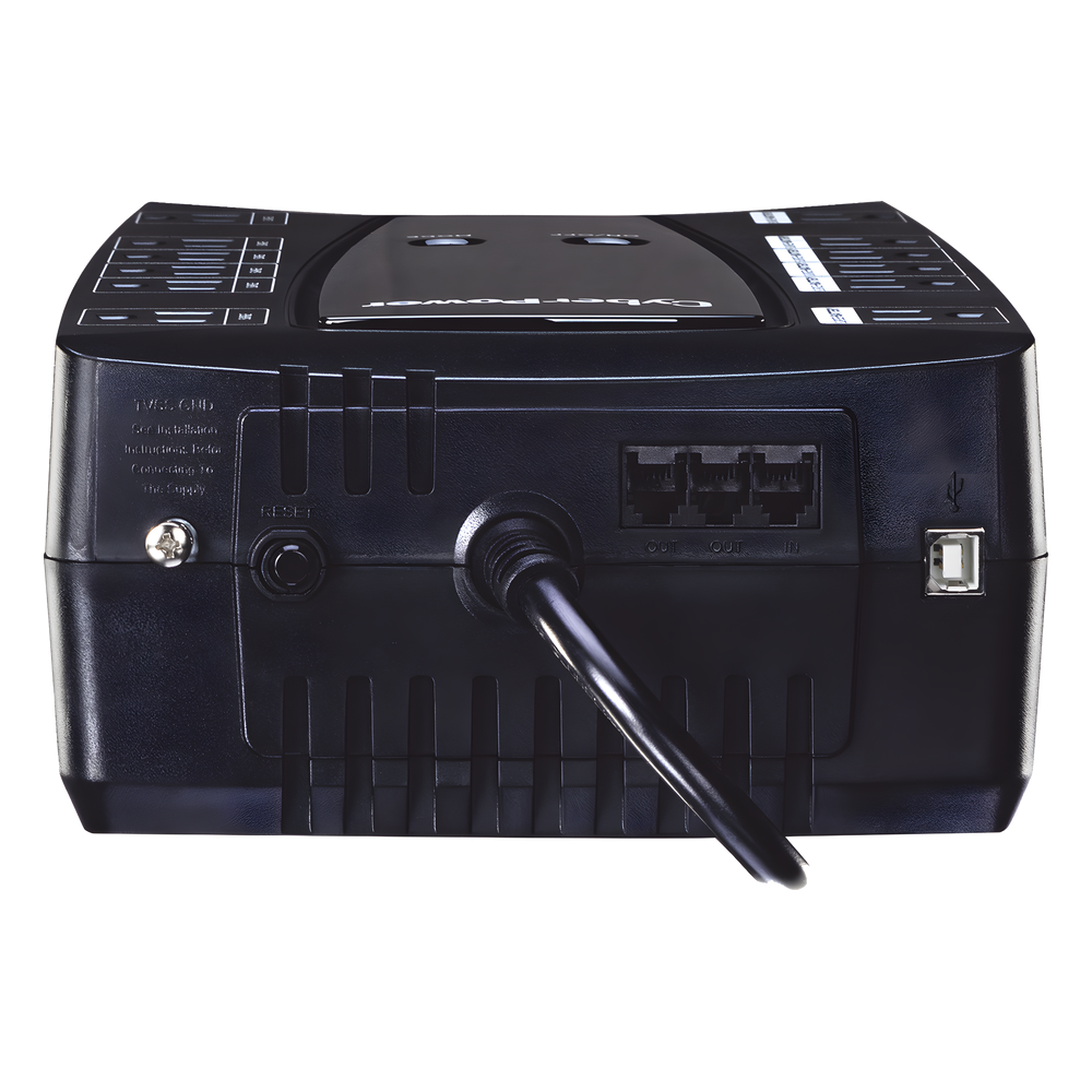 UPS de 900 VA/480 W, Topología Línea Interactiva, Entrada 120 Vca NEMA 5-15P, Tipo Gabinete Compacto, Con 12 Tomas NEMA 5-15R