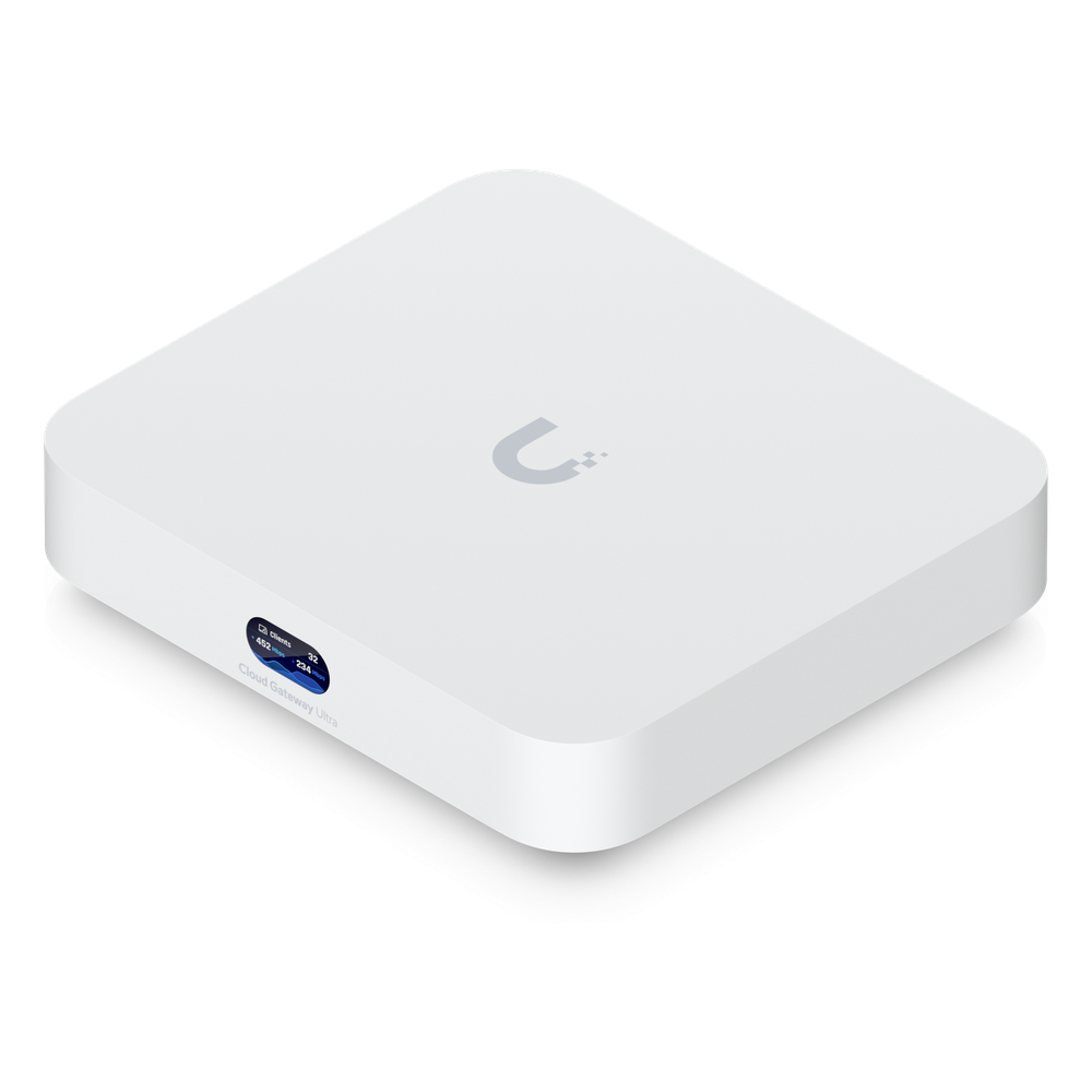 UCG Ultra Cloud Gateway Compacto con Soporte para hasta 30+ Dispositivos UniFi, 300+ Clientes, Enrutamiento IDS/IPS de 1 Gbps y Balanceo Multi-WAN
