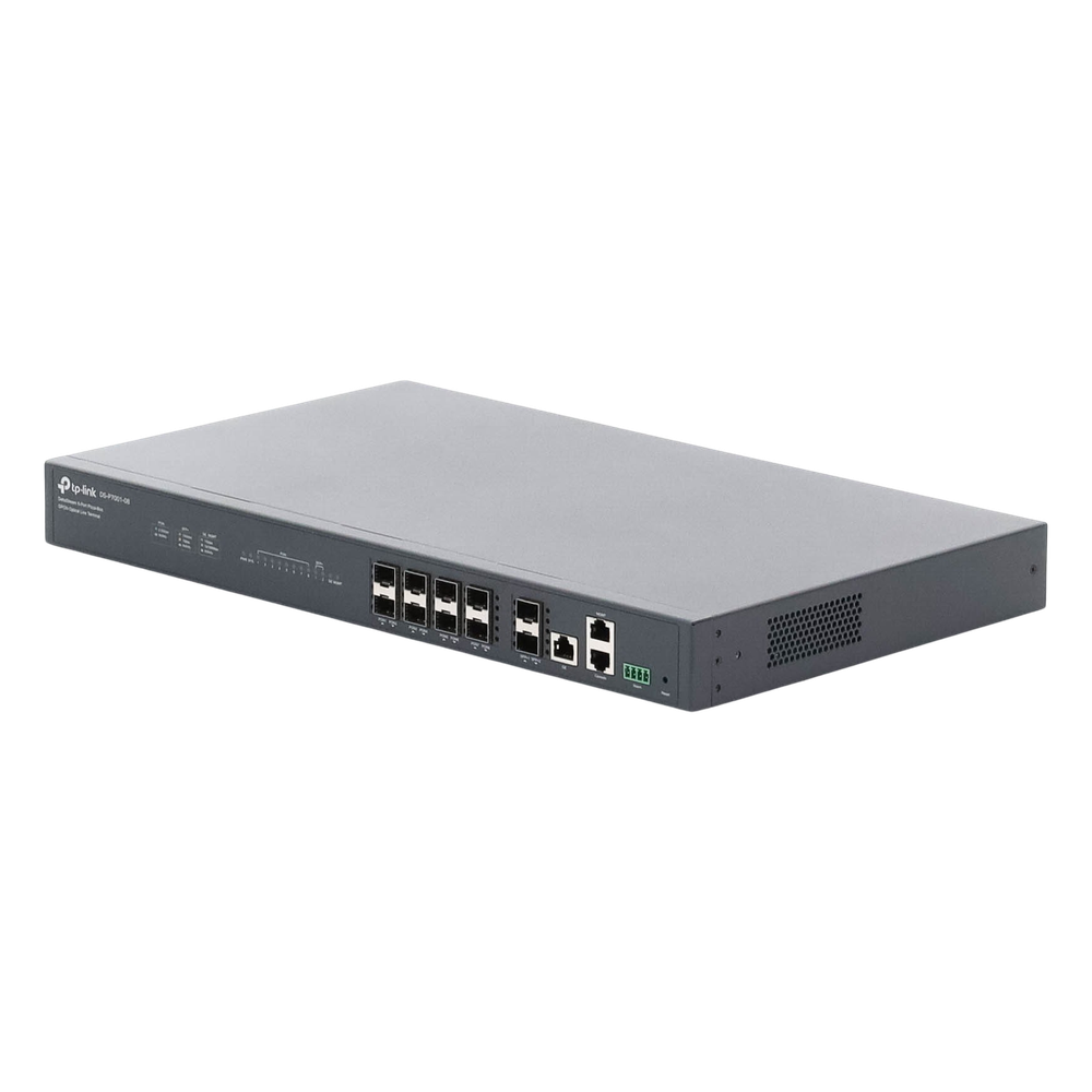 Deltra Stream - OLT de 8 Puertos GPON / Conexión Hasta 1,024 ONUs / 1 Puerto Gigabit RJ45 Uplink / 2 Puertos SFP+ 10GbE Uplink / Fuentes Redundantes AC-AC (incluidas) / Administración desde la Nube Sin Costo (DPMS)
