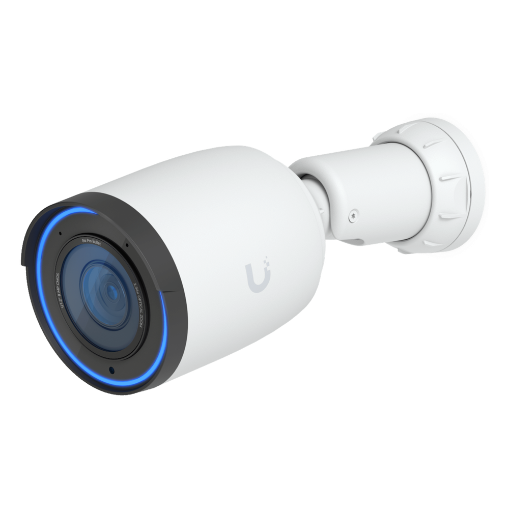 UniFi Protect G6 Pro Bullet – Cámara 4K PoE+ Todo Clima con Motor de IA Multi-TOPS, Zoom Óptico 2.36× y Sensor CMOS 1/1.2, que Ofrece un Desempeño Sobresaliente en Entornos de Baja Iluminación