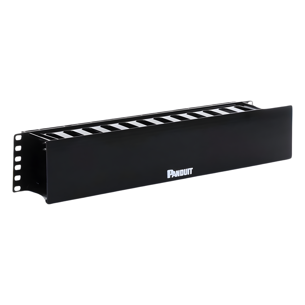 Organizador de Cables Horizontal PatchLink, Sencillo (Solo Frontal), Con Tapa Extendida, Para Rack de 19in, 2UR