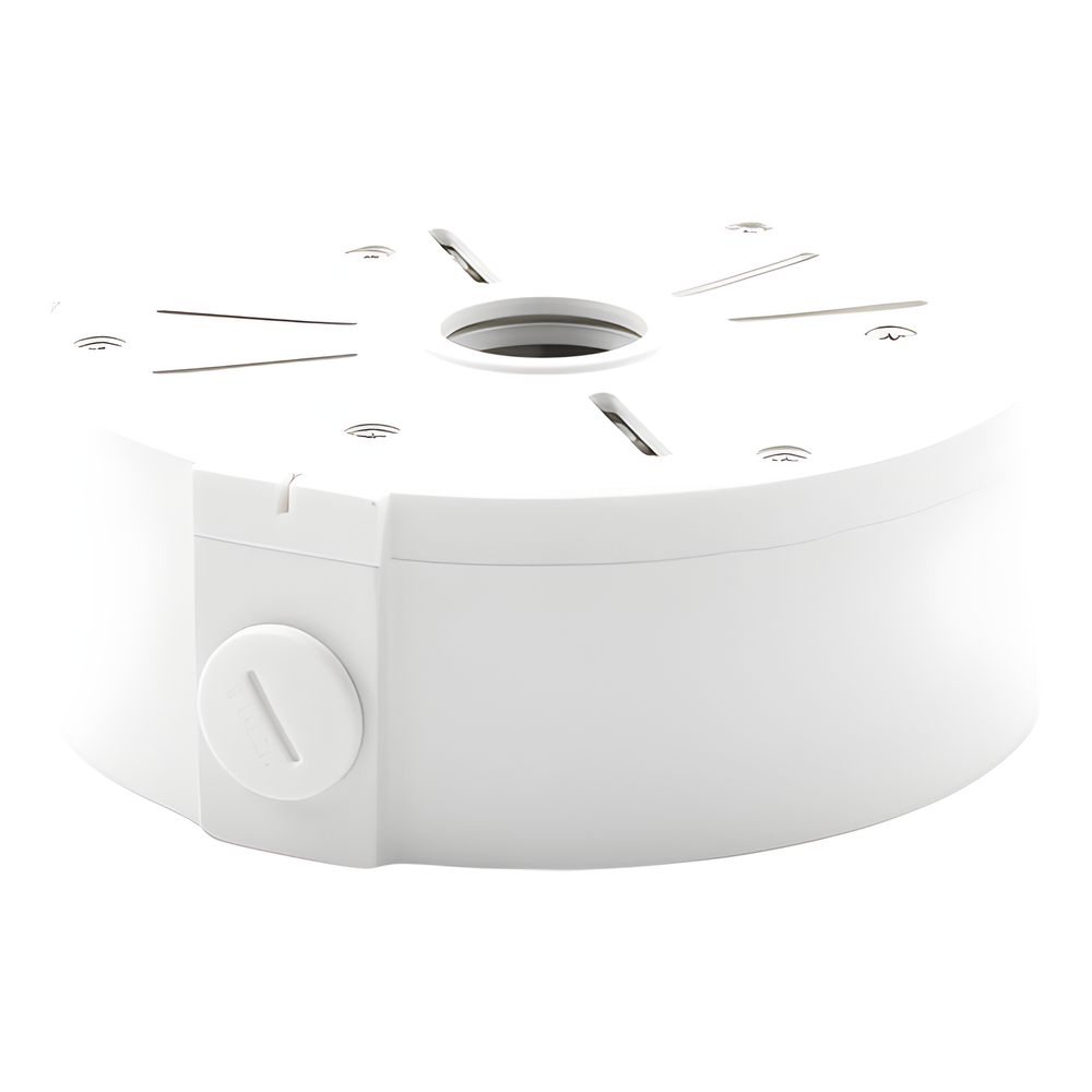 Caja de Conexiones Universal / Uso en Interior / Fabricada en Metal / Color Blanco / Uso en Bala - Domo - Turret / Conexión 3/4
