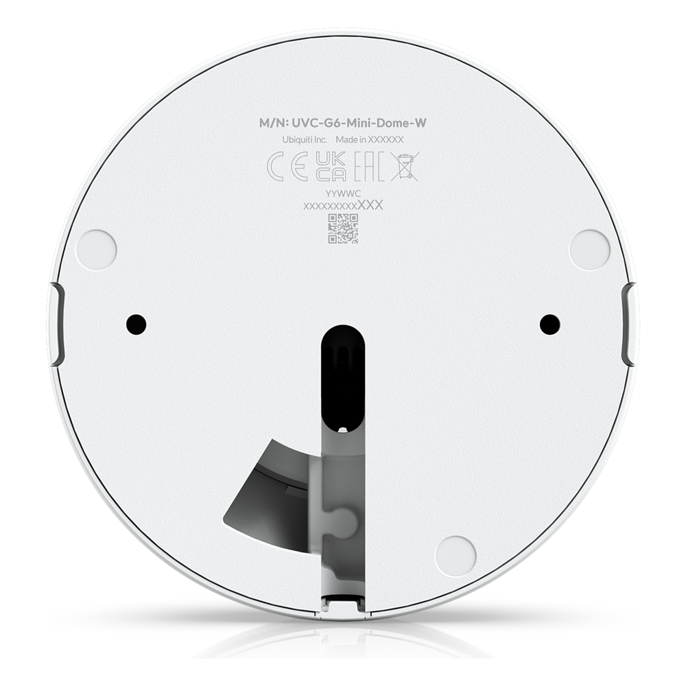 Mini Domo G6 Dome 4K de UniFi Anti vandalismo para Exterior con AI Multi-TOPS / Visión Nocturna IR / Poe+ Audio Bidireccional (Color Blanco)