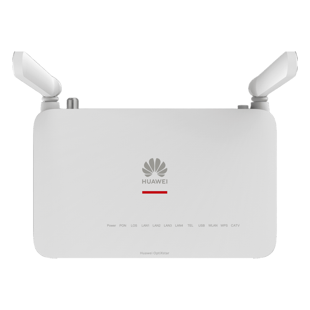 ONT GPON OptiXstar WiFi6 con 4 puertos GE + 1 POTS + 1 CATV, conector SC/APC