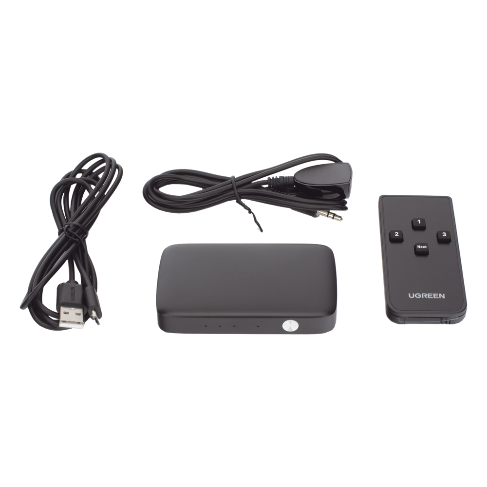 Conmutador HDMI (Switch) 4K@30Hz | 3 Entradas a 1 Salida | 3D | Transmisión Estable | Incluye Control Remoto | Receptor de Infrarrojos | Indicador LED | Chip Inteligente | Incluye Cable Micro USB para Alimentación.