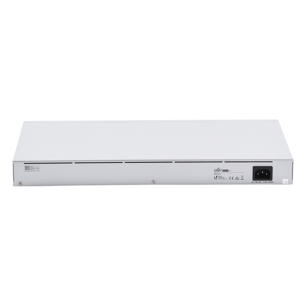 UniFi Switch USW-24, Capa 2 de 24 puertos 10/100/1000 Mbps + 2 puertos 1G SFP, pantalla informativa
