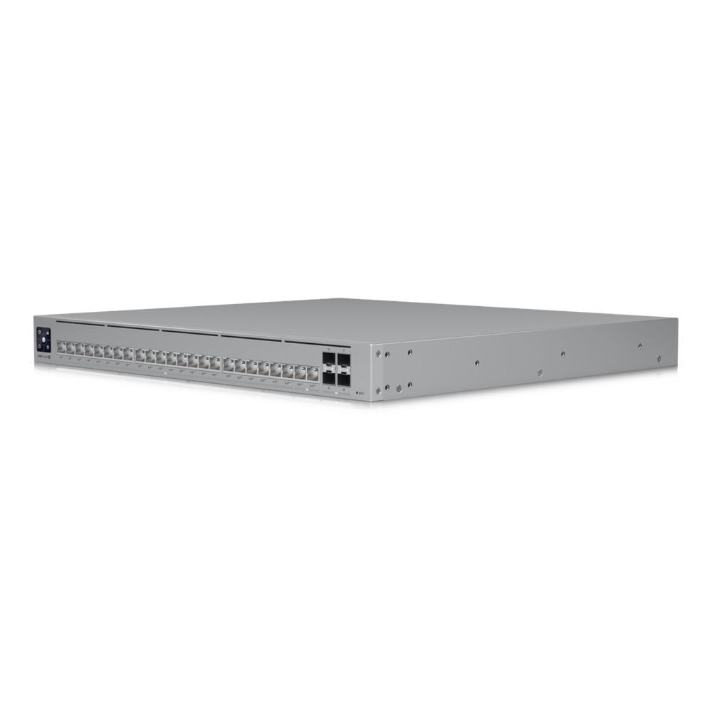 UniFi Switch Pro HD Capa 3, 24 puertos Etherlighting POE++ / (22) puertos 2.5 GbE, (2) puertos 10GbE, todos POE++, (4) puertos 10G SFP+, 600W presupuesto POE