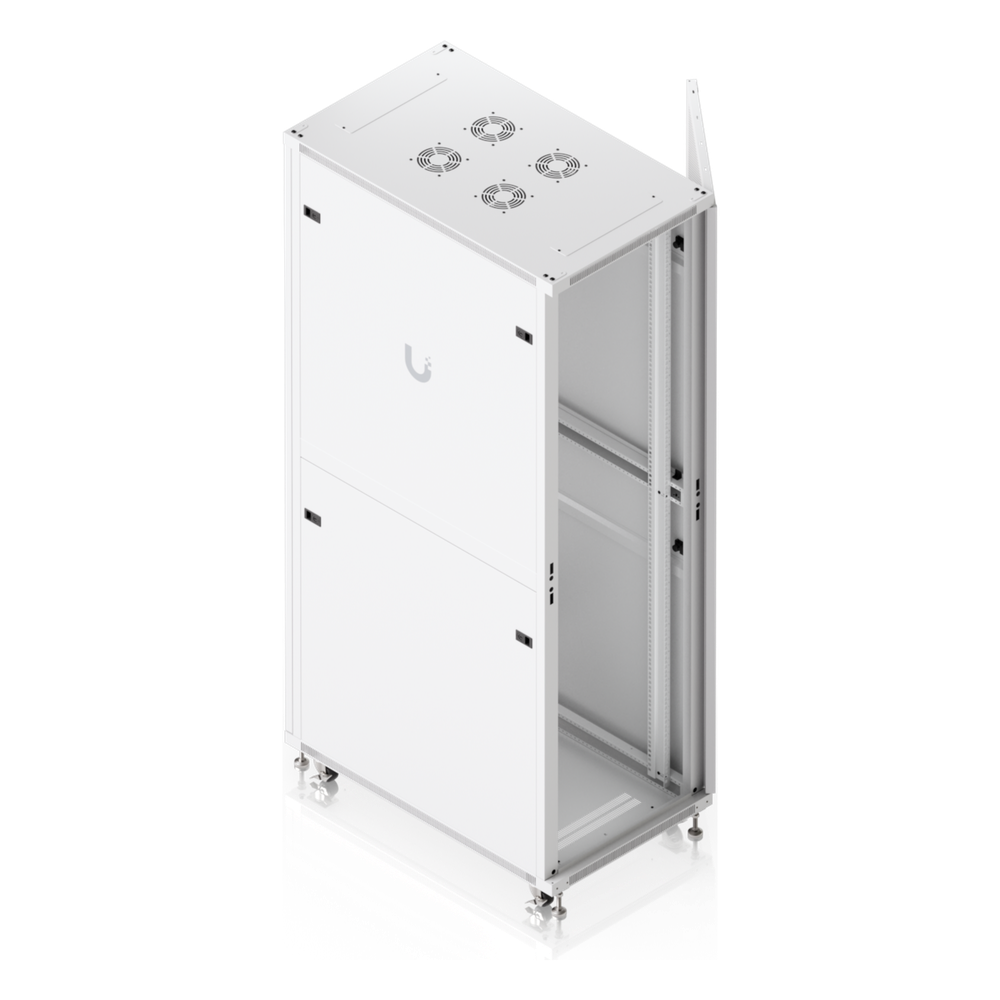 UACC Rack Cabinet 42U (600 × 1000 mm) – Gabinete de Piso Totalmente Ensamblado con Ventiladores Integrados, Paneles Removibles, Ruedas con Seguro y Puerta Frontal Perforada para Óptimo Flujo de Aire