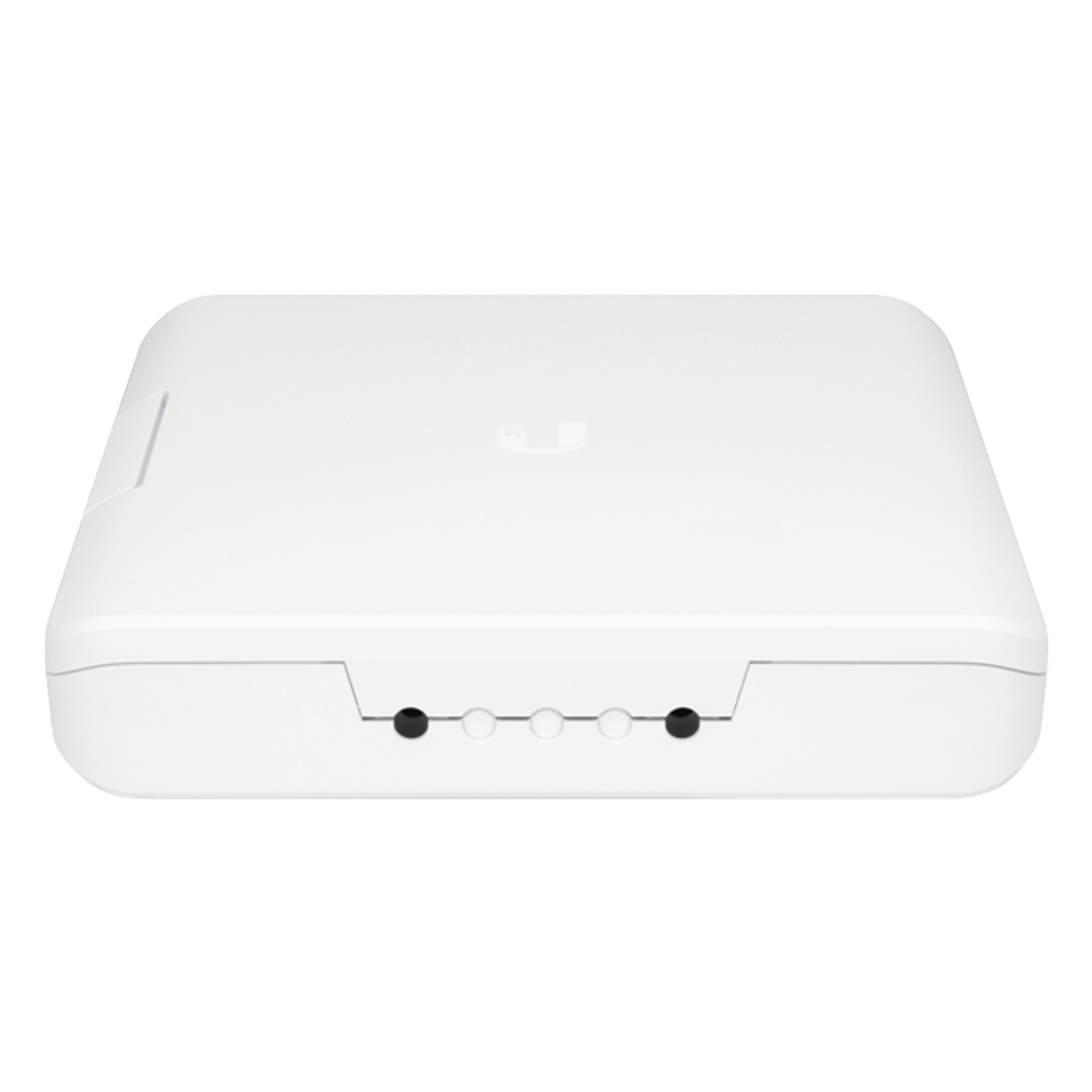 Gabinete de Exterior para Switch Ubiquiti USW-Flex con Montaje en Poste e Inyector PoE 60W