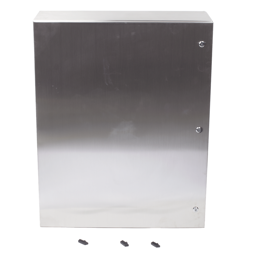 Gabinete de Acero Inoxidable IP66 Uso en Intemperie (800 x 1000 x 300 mm) con Placa Interna Galvanizada.