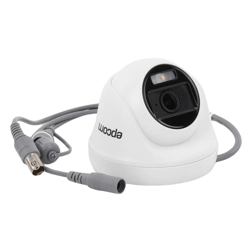 Turret TURBOHD 2 Megapíxel (1080p) / Imagen a color 24/7 / Lente 2.8 mm / Policarbonato / Luz Blanca 20 mts / Interior / Microfono Integrado / TVI-AHD-CVI-CVBS / dWDR