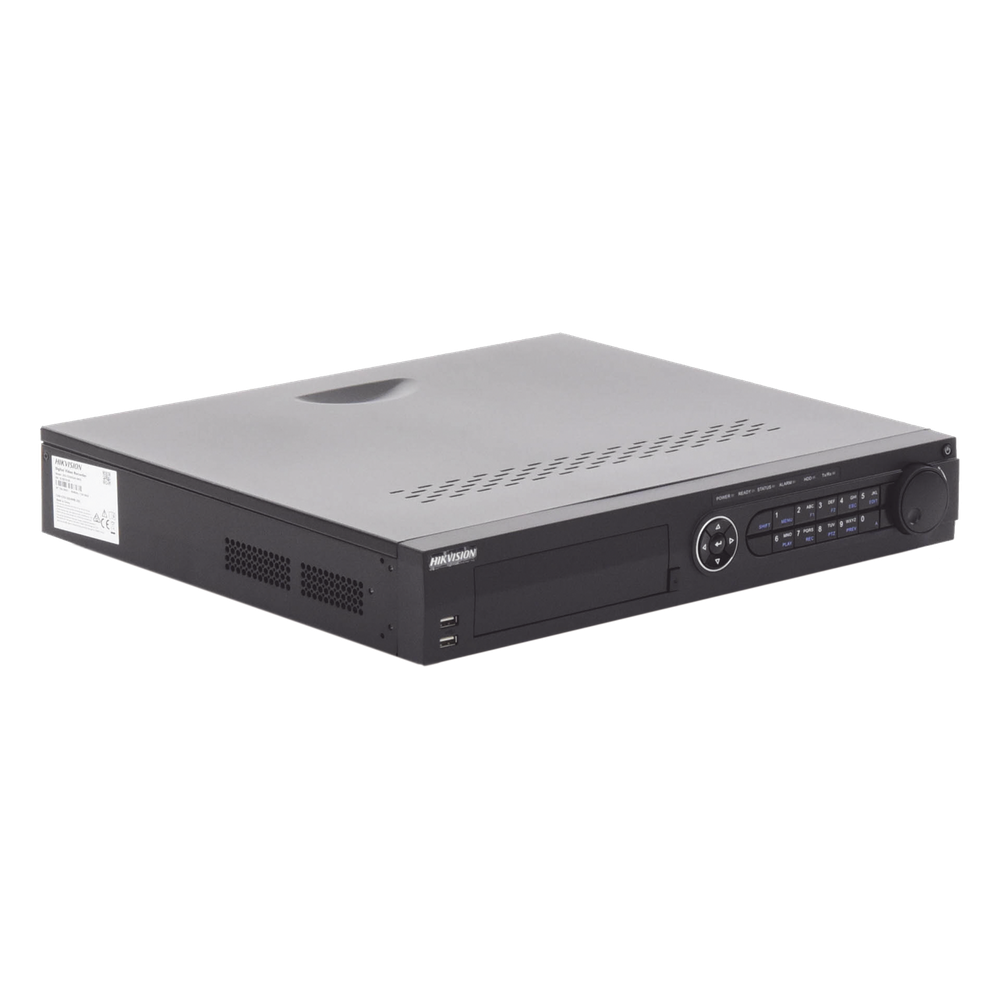 DVR 32 Canales TurboHD + 16 Canales IP / 3K Lite / 5 Megapixel Lite / 4 Bahías de Disco Duro / Audio por Coaxitron / AcuSense / POS / Videoanalisis / 16 Entradas y 4 salidas de Alarma