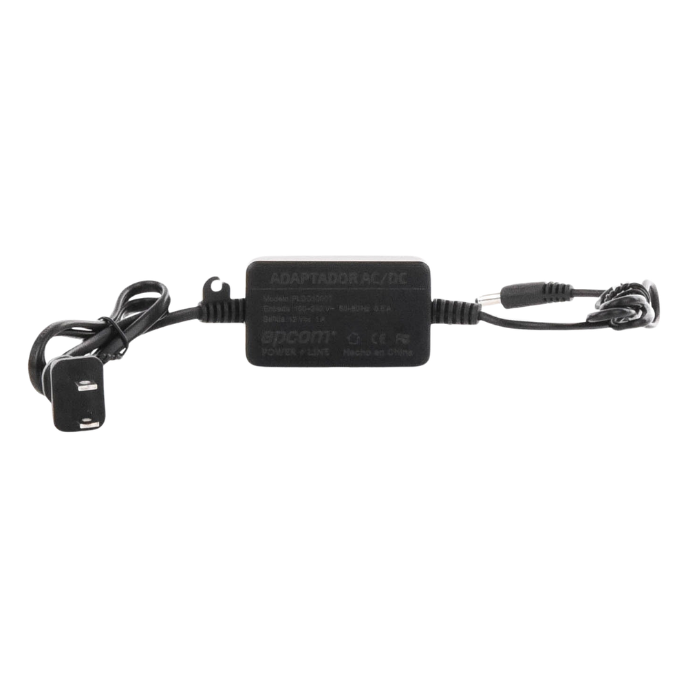 Adaptador de Pared de 12Vcc @ 1 A con cable y clavija Nema 1-15 / 0.5 metros a la toma de alimentación / 0.5 metros a la conexión del dispositivo